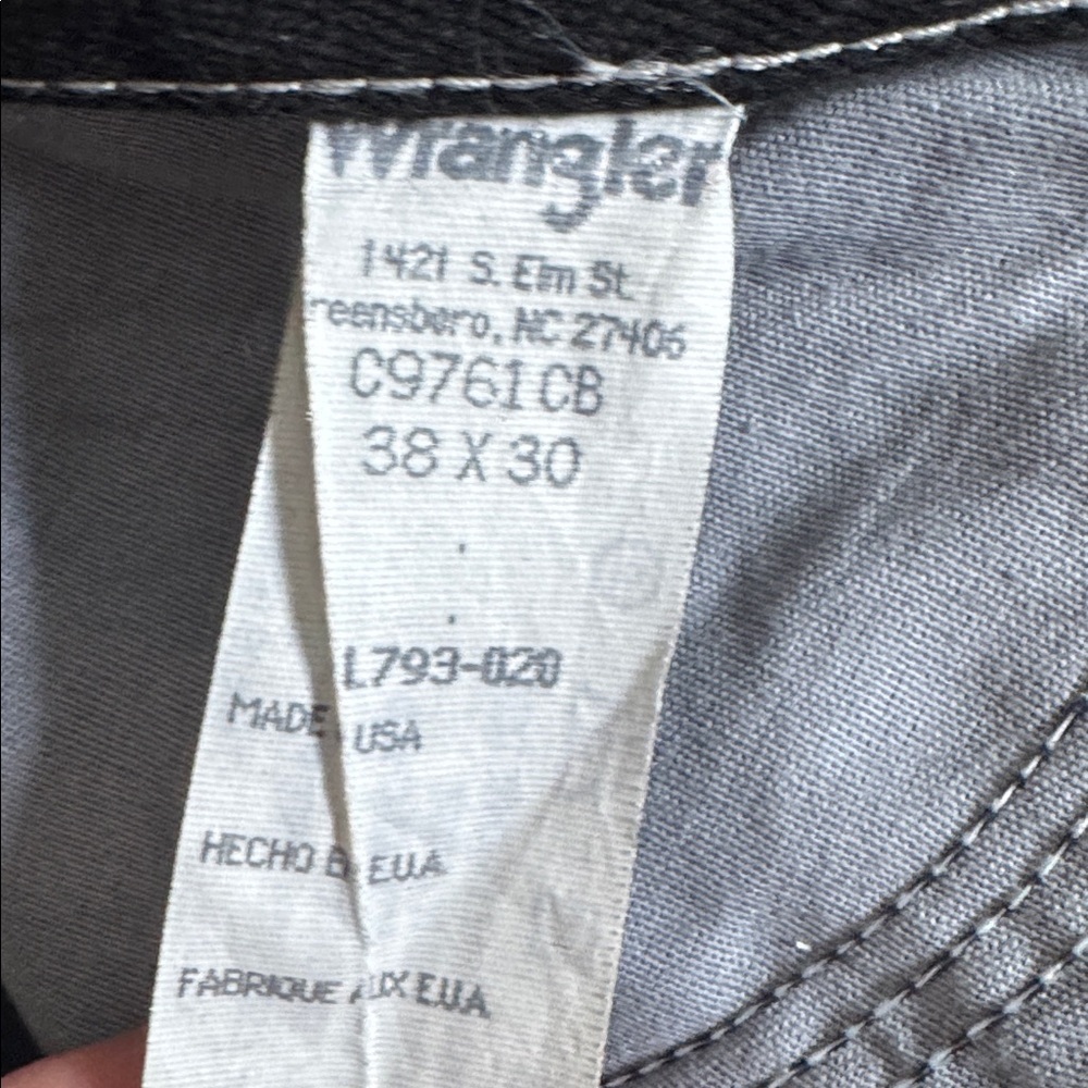 Wrangler Five Star 38 x 30 Black Relaxed Fit - Picture 2 of 8